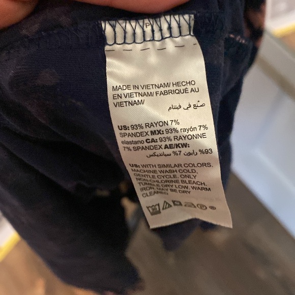 Soma women’s nightgown pajamas large navy floral short sleeve NWOT - Picture 6 of 7